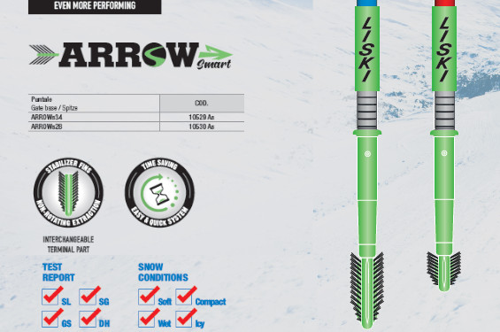 LISKI SLALOM POLES BASES, interchangeable and compatible with LISKI hinges and select other brands. Available in Ø 30mm and Ø 50mm sizes, with ARROW Smart and RAPID Patented bases for tool-free installation. Distributed by FortyNine51 in Canada and North America.